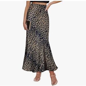NWT Amy Babe Maxi Skirt Elastic High Waisted A-Line Casual Elegant Sz S Women